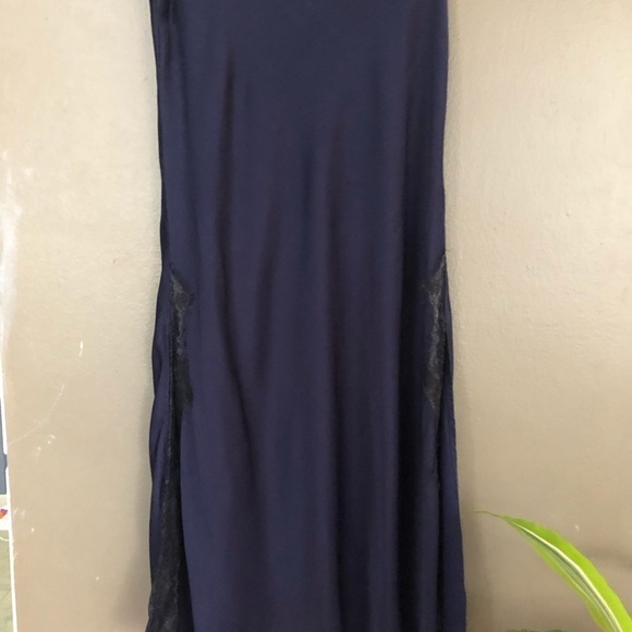 Navy Silk Nordstrom skirt. - Picture 2 of 4